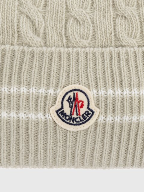 Зелена шапка MONCLER ENFANT з вовни та акрилу: фото 2 - Invogue