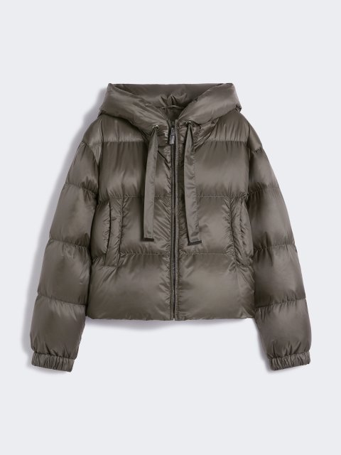 Сірий пуховик MAX MARA стьобаний: фото - Invogue
