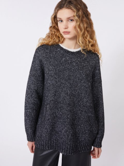 Темно-сірий светр WEEKEND MAX MARA з мохеру та люрексу: фото 4 - Invogue