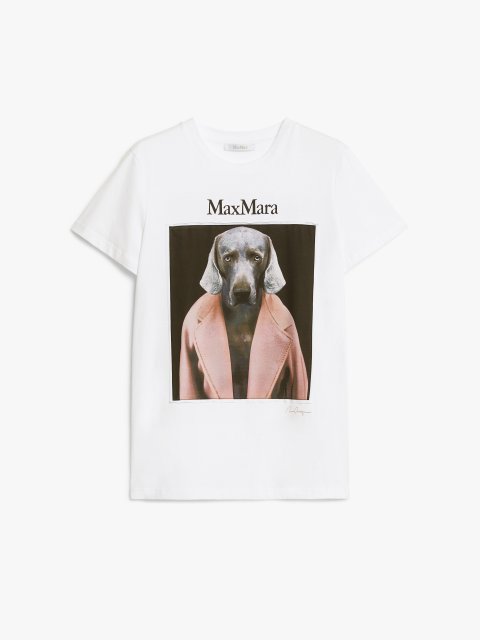 Белая футболка Max Mara с принтом: фото - Invogue