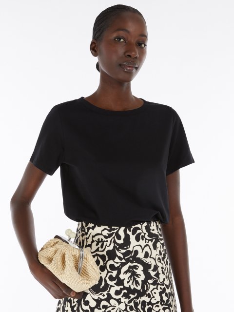 Черная футболка Weekend Max Mara из органического хлопка: фото 4 - Invogue