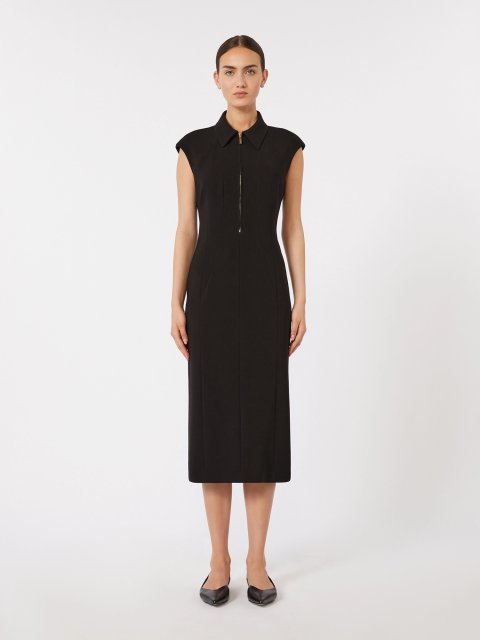 Чорна сукня MAX MARA з каді: фото 2 - Invogue
