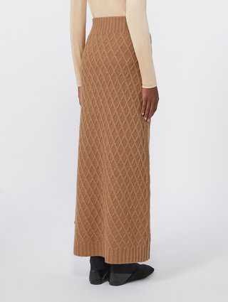 Бежевая юбка MAX MARA из верблюжьей шерсти: фото 3 - Invogue