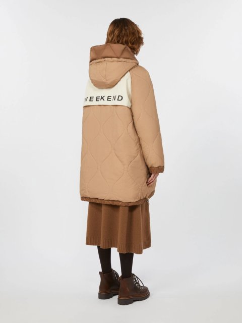 Світло-коричневий пуховик WEEKEND MAX MARA з капюшоном: фото 5 - Invogue