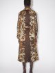 Коричневий тренч Acne Studios з принтом: фото 2 - Invogue
