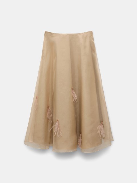 Бежева спідниця DOROTHEE SCHUMACHER з шовку: фото 4 - Invogue