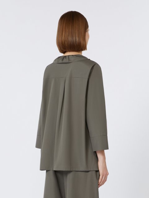 Сіра сорочка MAX MARA з бавовняного попліну: фото 3 - Invogue