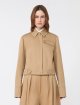 Бежевий жакет Sportmax з бавовни укороченого крою: фото 2 - Invogue