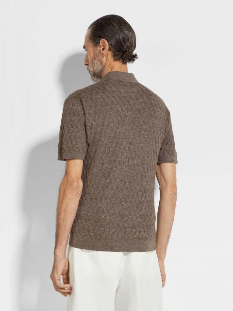 Сіре поло ZEGNA з шовку, кашеміру та льону: фото 3 - Invogue