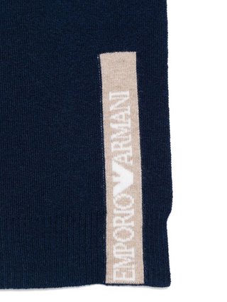 Синя шапка, шарф EMPORIO ARMANI KIDS : фото 1 - Invogue