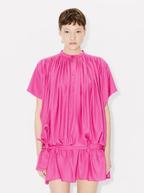 Сукня кольору фуксії Kenzo з шовку: фото 2 - Invogue
