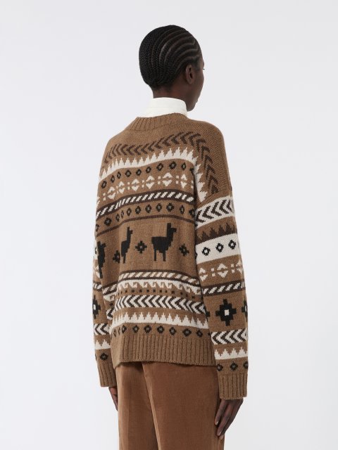 Коричневий кардиган WEEKEND MAX MARA з альпаки та вовни: фото 3 - Invogue