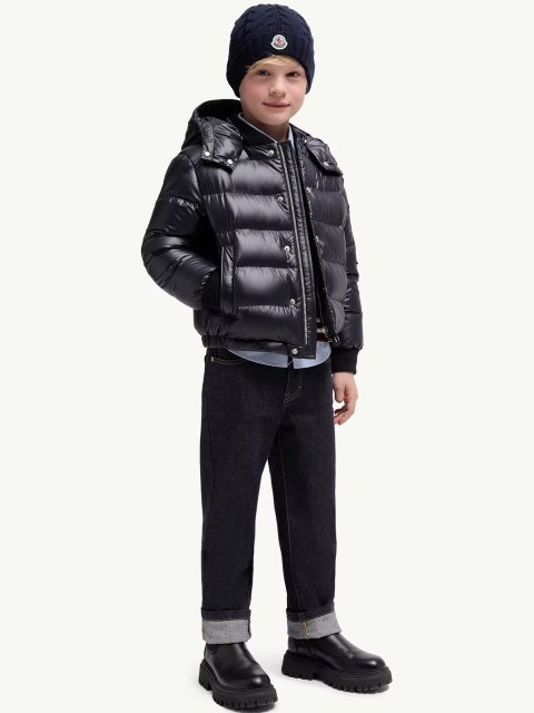 Темно-синя куртка MONCLER ENFANT : фото 1 - Invogue