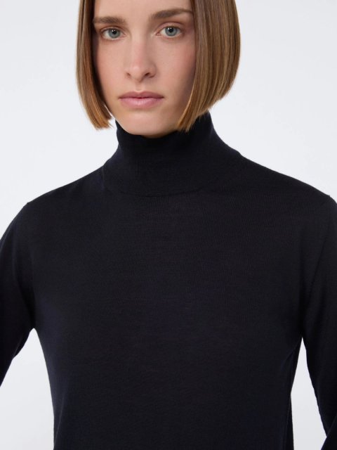 Темно-синий свитер MAX MARA из шерсти: фото 4 - Invogue