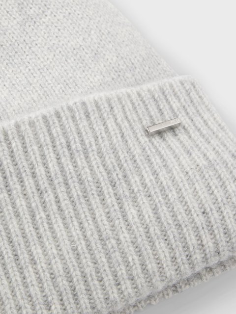 Серая шапка BOSS из кашемира: фото 4 - Invogue