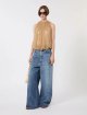 Темно-бежевий топ SPORTMAX з сіткою: фото 1 - Invogue