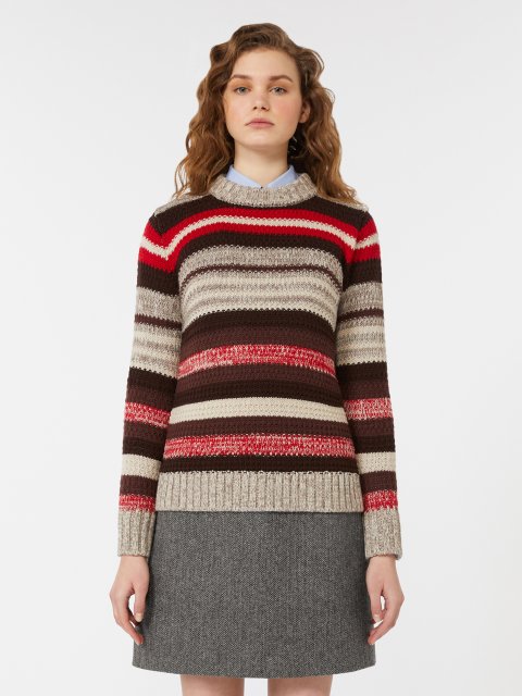 Светр у смужку WEEKEND MAX MARA з вовни: фото 2 - Invogue