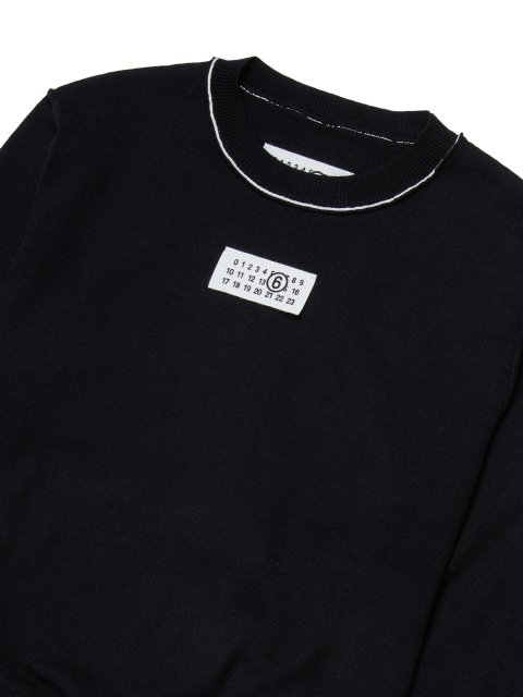 Чёрная кофта MM6 Maison Margiela из хлопка: фото 2 - Invogue