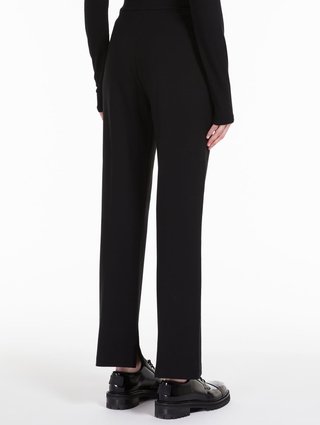 Черные брюки WEEKEND MAX MARA с карманами и застежкой-молнией: фото 2 - Invogue