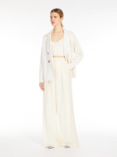 Ванильные брюки Max Mara палаццо: фото 3 - Invogue