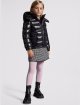 Чорний пуховик Moncler з капюшоном: фото 1 - Invogue