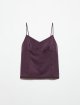 Фиолетовый топ Max&Co из сатина: фото - Invogue