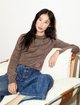 Шоколадный свитер Max&Co из хлопка: фото 1 - Invogue