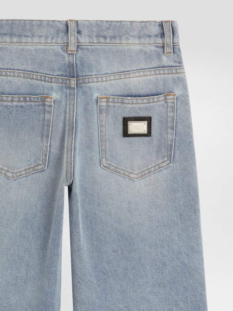 Джинсы детские из варёного денима Dolce&Gabbana: фото 3 - Invogue