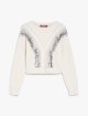 Білий светр Max Mara зі скляною вишивкою: фото - Invogue
