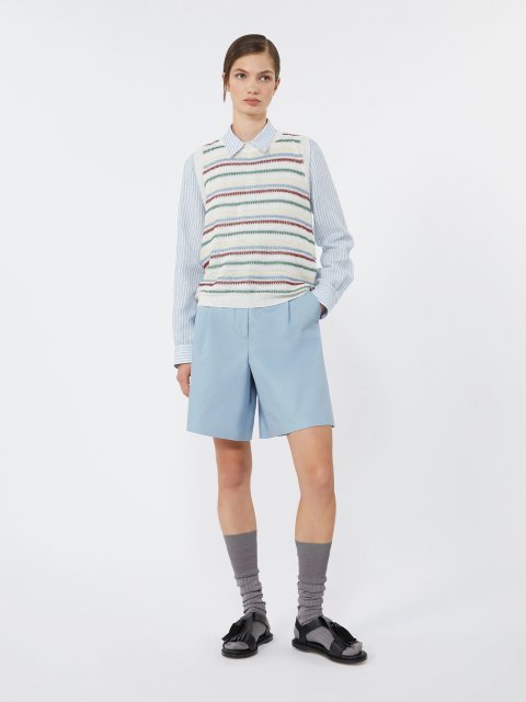 Блакитна сорочка Weekend Max Mara з льону: фото 1 - Invogue