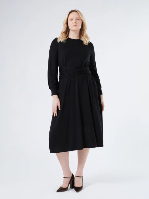 Чёрные манжеты MARINA RINALDI из шерсти и кашемира: фото 1 - Invogue