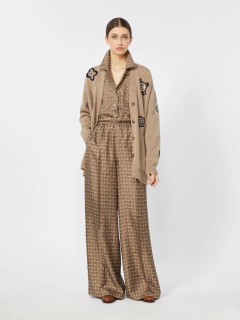 Коричнева сорочка MAX MARA з шовку: фото 1 - Invogue