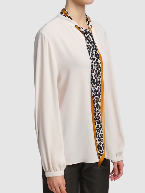 Бежевая блуза MARC CAIN: фото 3 - Invogue