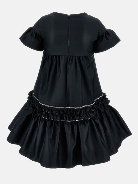 Чорна сукня MONNALISA зі стразами: фото 2 - Invogue