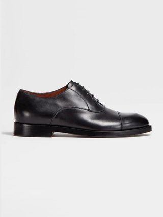 Чорні оксфорди ZEGNA зі шкіри: фото - Invogue