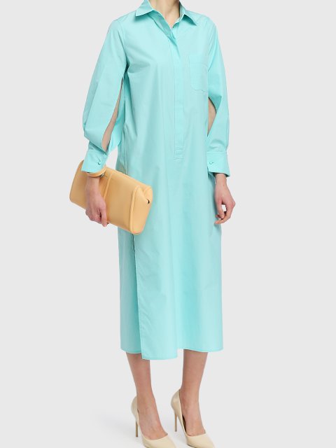 Бирюзовое платье MAX MARA: фото 1 - Invogue