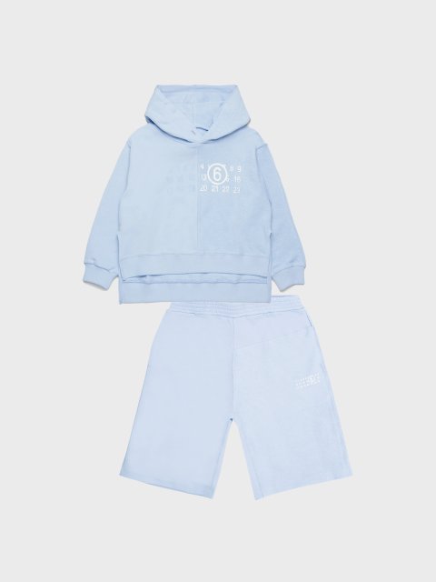 Блакитний костюм MM6 MAISON MARGIELA KIDS бавовняний: фото - Invogue