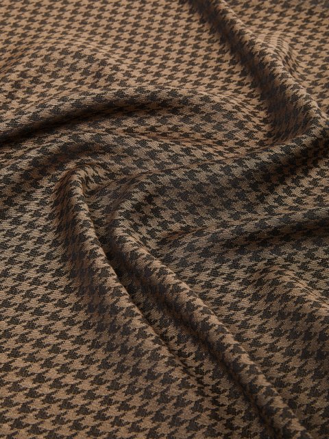 Темно-бежевий палантин Max Mara у гусячі лапки: фото 2 - Invogue