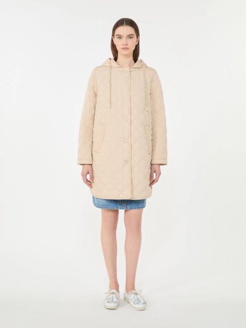 Бежева парка WEEKEND MAX MARA зі стьобаним візерунком: фото 2 - Invogue