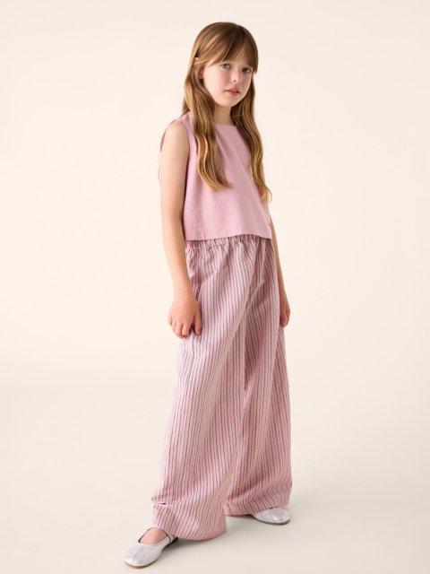 Рожевий комплект IL GUFO з топа та брюк: фото 2 - Invogue