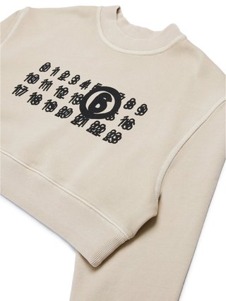 Бежевый свитшот MM6 KID из хлопка: фото 2 - Invogue
