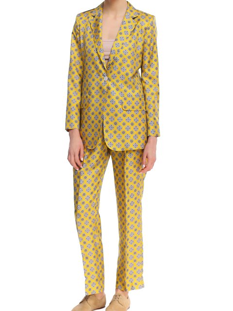 Жёлтые брюки MAX MARA: фото 3 - Invogue