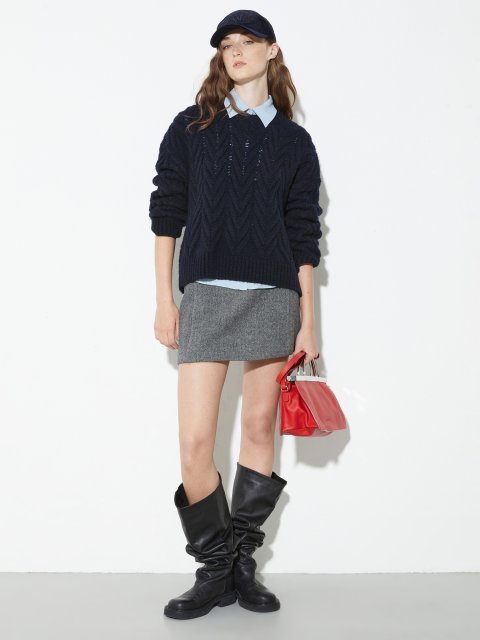 Темно-синій светр MAX&CO з вовни: фото 1 - Invogue