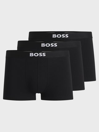 Комплект із трьох чорних боксерів Boss: фото - Invogue
