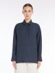 Синя сорочка Max Mara з льону: фото 2 - Invogue