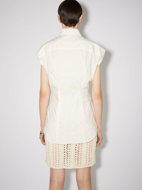 Біла сорочка Acne Studios з коротким рукавом: фото 2 - Invogue