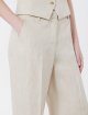 Кремові брюки зі стрілками Weekend Max Mara з льону: фото 4 - Invogue