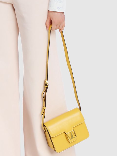 Жёлтая сумка MANU ATELIER: фото 2 - Invogue