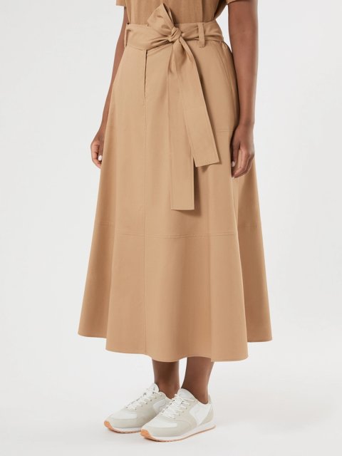 Юбка из эластичного хлопкового габардина Marina Rinaldi: фото 2 - Invogue