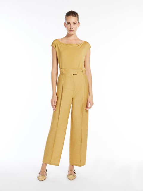 Золота блуза Max Mara з шовкового трикотажу: фото 1 - Invogue